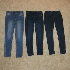 Bundle - 3 pair girls jean jeggings - Size 12
